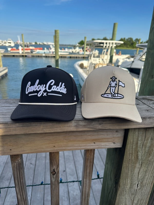 Cowboy Caddie hats at marina - Range Rider and Caddie Classic